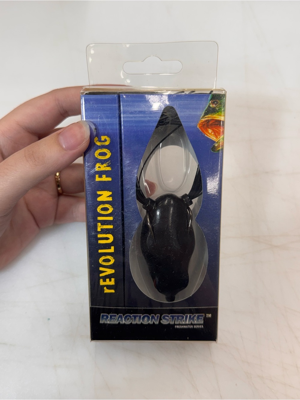 Reaction Strike Revolution Frog Topwater Hollow Body Bass Fishing Lure Midnight